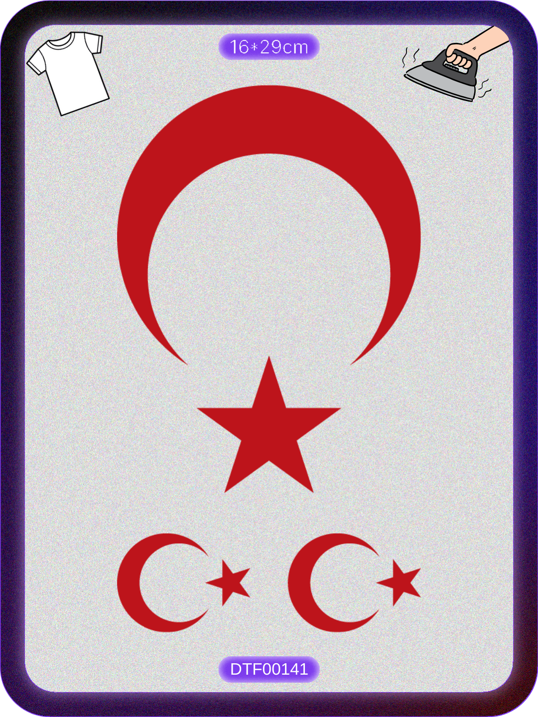 Türk Bayrağı 4 DTF Transfer Kağıdı A4 - Ütüyle Yapıştır Ürün ana görseli