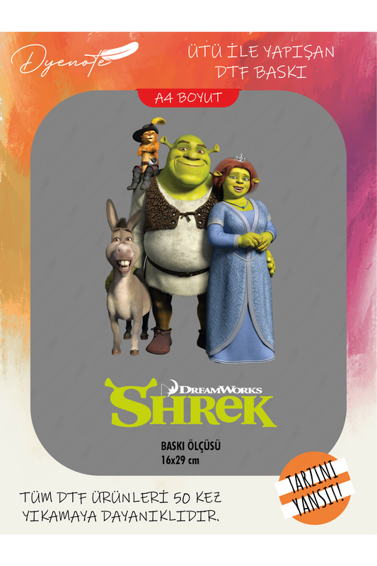 Shrek 2 DTF Transfer Kağıdı A4 - Ütüyle Yapıştır
