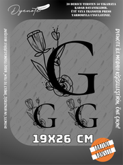 G Monogram Siyah Harf Seti - Ütüyle Yapıştır - 19x26 CM