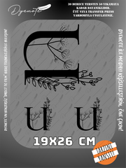 U Monogram Siyah Harf Seti - Ütüyle Yapıştır - 19x26 CM