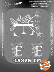 E Monogram Beyaz Harf Seti - Ütüyle Yapıştır - 19x26 CM