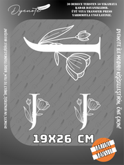 J Monogram Beyaz Harf Seti - Ütüyle Yapıştır - 19x26 CM