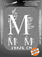 M Monogram Beyaz Harf Seti - Ütüyle Yapıştır - 19x26 CM