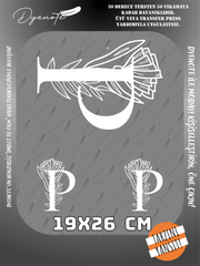 P Monogram Beyaz Harf Seti - Ütüyle Yapıştır - 19x26 CM