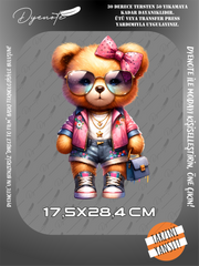 Renkli Ayıcık Teddy Bear Baskı - Ütüyle Yapıştır - 17,5x28,4 CM