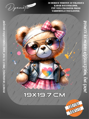 Renkli Ayıcık Teddy Bear Baskı 5 - Ütüyle Yapıştır - 19x19,7 CM
