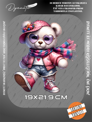Renkli Ayıcık Teddy Bear Baskı 7 - Ütüyle Yapıştır - 19x21,9 CM