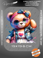 Renkli Ayıcık Teddy Bear Baskı 8 - Ütüyle Yapıştır - 19x19,8 CM