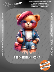 Renkli Ayıcık Teddy Bear Baskı 9 - Ütüyle Yapıştır - 18x28,4 CM