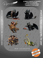 Ejderhanı Nasıl Eğitirsin Baskı - Ütüyle Yapıştır - 21x29 CM