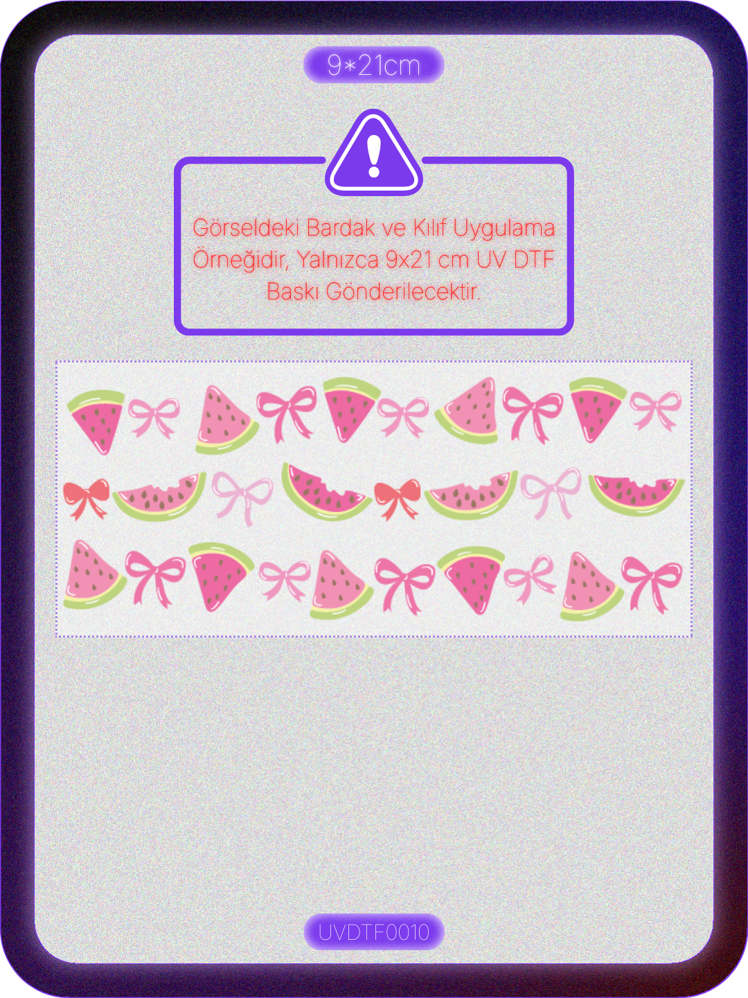 Karpuz | Kristal Transfer UV-DTF Kabartmalı Baskı Ürün ana görseli