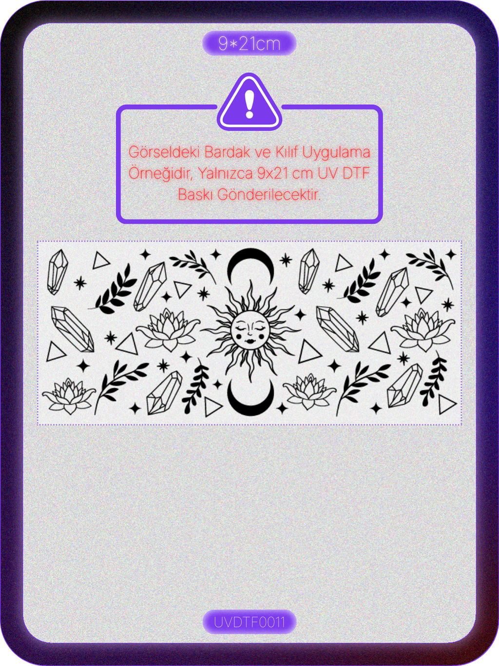 Mistik | Kristal Transfer UV-DTF Kabartmalı Baskı