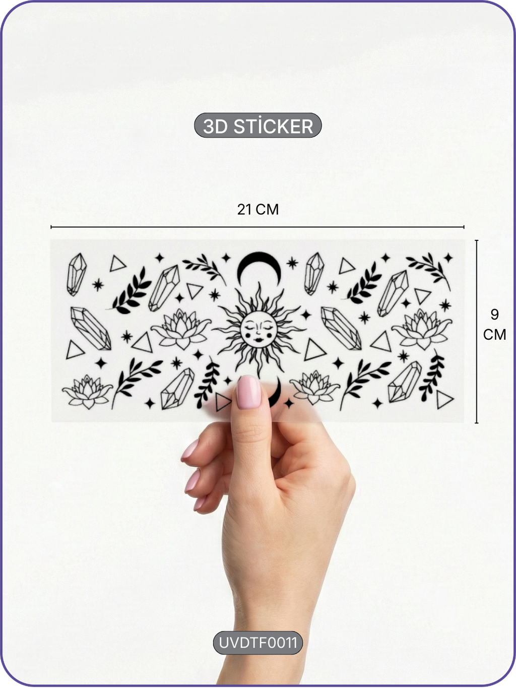 Mistik | Kristal Transfer UV-DTF Kabartmalı Baskı