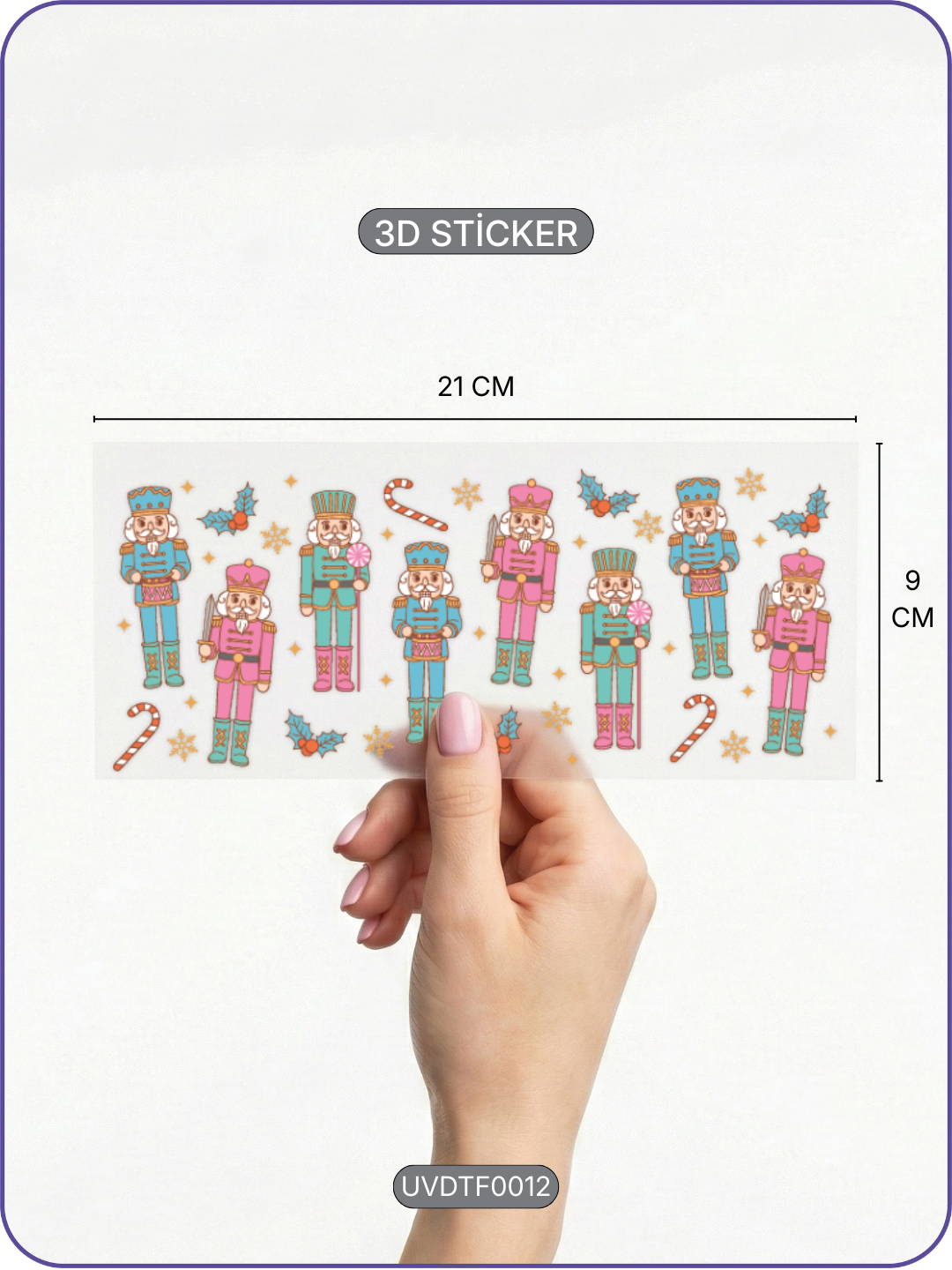 Nut Cracker | Kristal Transfer UV-DTF Kabartmalı Baskı Main image