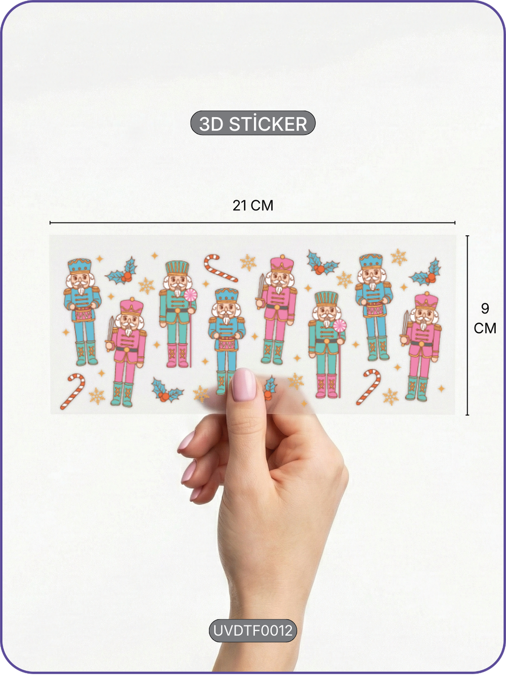 Nut Cracker | Kristal Transfer UV-DTF Kabartmalı Baskı