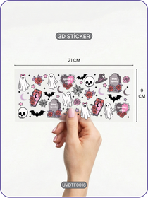 Cadılar Bayramı Halloween | Kristal Transfer UV-DTF Kabartmalı Baskı