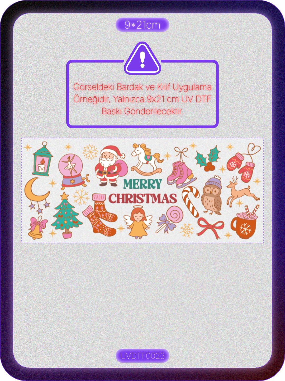 Yılbaşı | Kristal Transfer UV-DTF Kabartmalı Baskı Ürün ana görseli