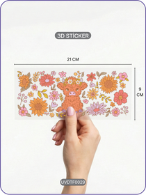 Tatlı İnek | Kristal Transfer UV-DTF Kabartmalı Baskı