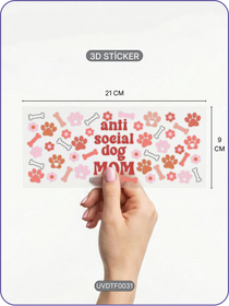 Köpek Annesi | Kristal Transfer UV-DTF Kabartmalı Baskı