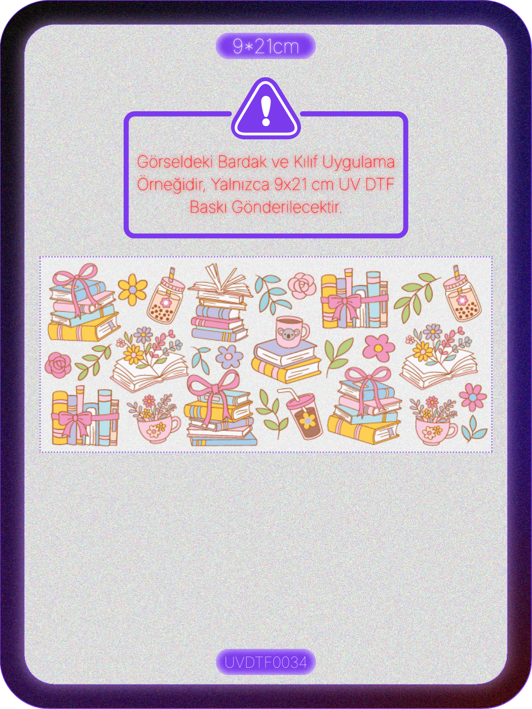 Kitap | Kristal Transfer UV-DTF Kabartmalı Baskı Main image