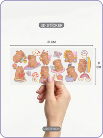 Capybara | Kristal Transfer UV-DTF Kabartmalı Baskı