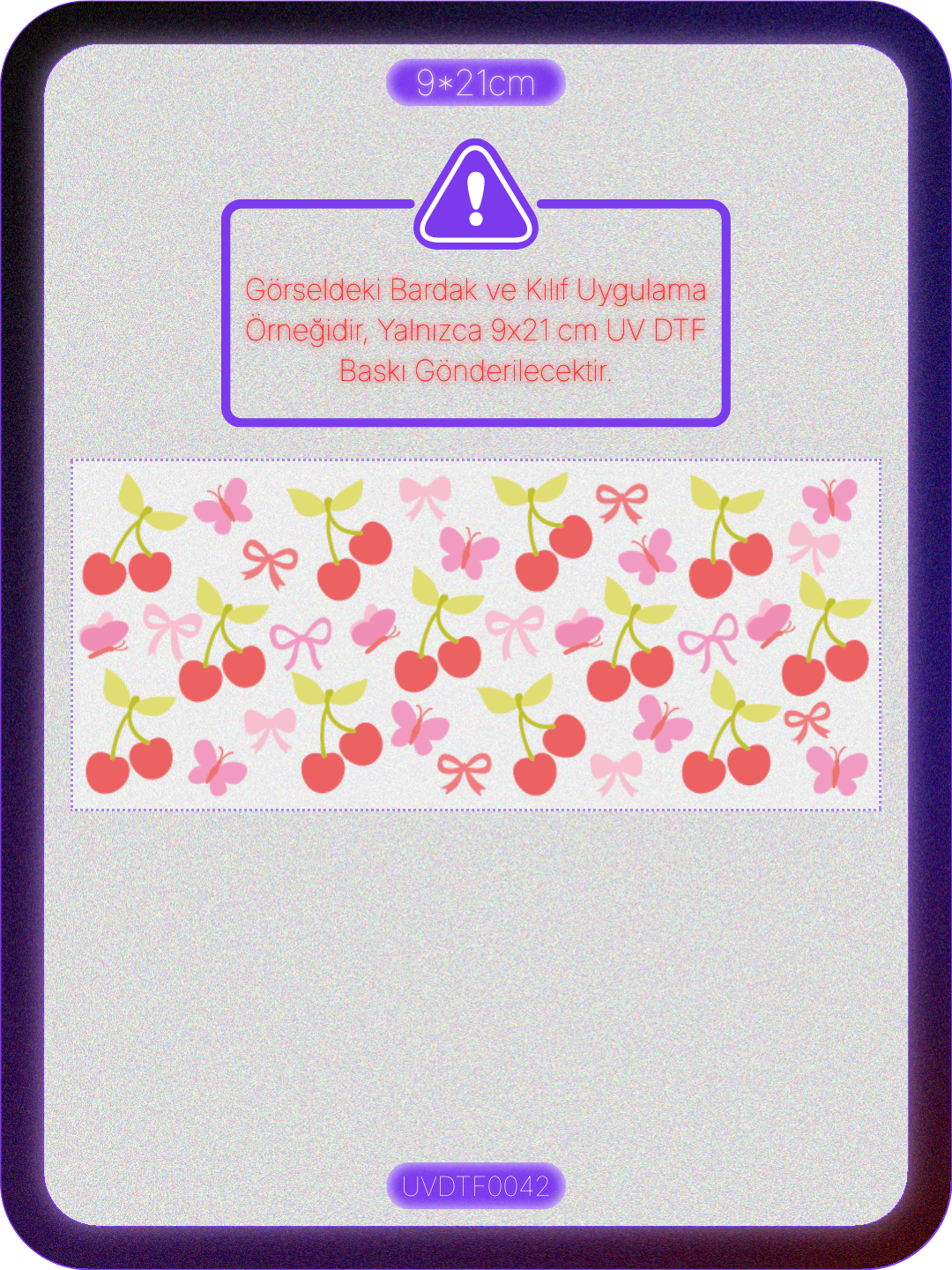 Çilek | Kristal Transfer UV-DTF Kabartmalı Baskı Ürün ana görseli