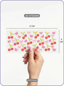 Çilek | Kristal Transfer UV-DTF Kabartmalı Baskı