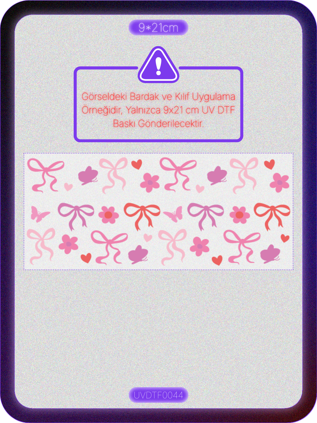 Kurdele | Kristal Transfer UV-DTF Kabartmalı Baskı Main image