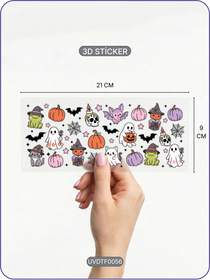 Cadılar Bayramı Halloween | Kristal Transfer UV-DTF Kabartmalı Baskı
