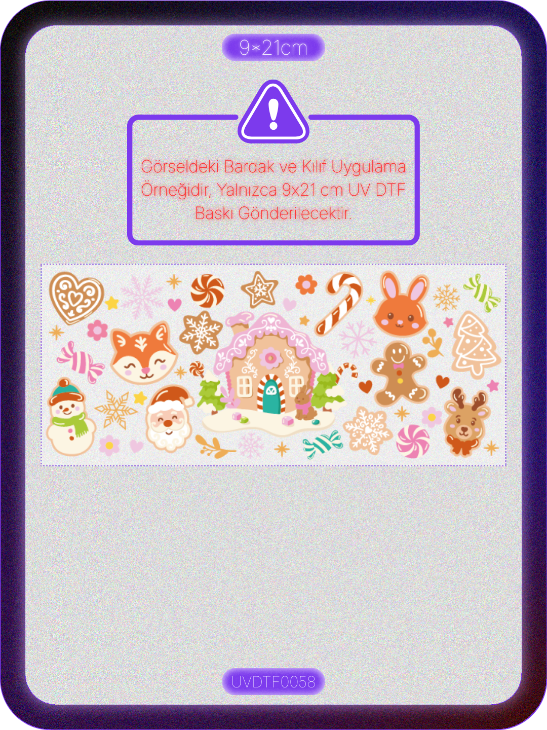 Yılbaşı | Kristal Transfer UV-DTF Kabartmalı Baskı Ürün ana görseli