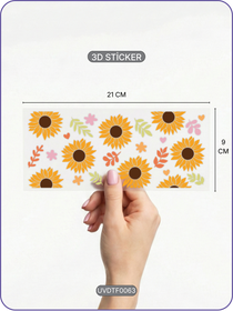 Ayçiçeği Sunflower | Kristal Transfer UV-DTF Kabartmalı Baskı