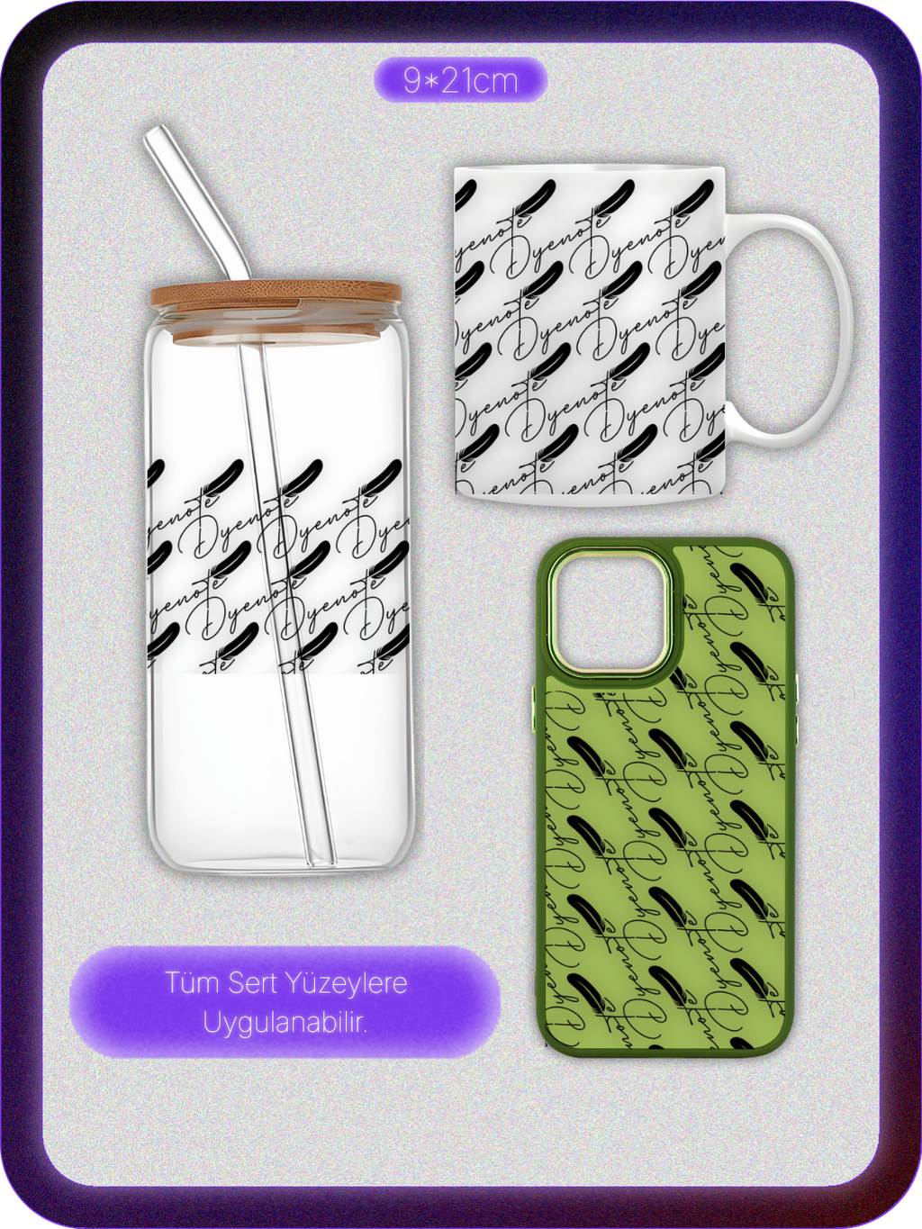 Bal Kabağı | Kristal Transfer UV-DTF Kabartmalı Baskı